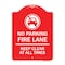 Signmission Fire Lane Keep Clear All Times W/ Graphic, Red & White Aluminum Sign, 18" x 24", RW-1824-23984 A-DES-RW-1824-23984 - alternate 1